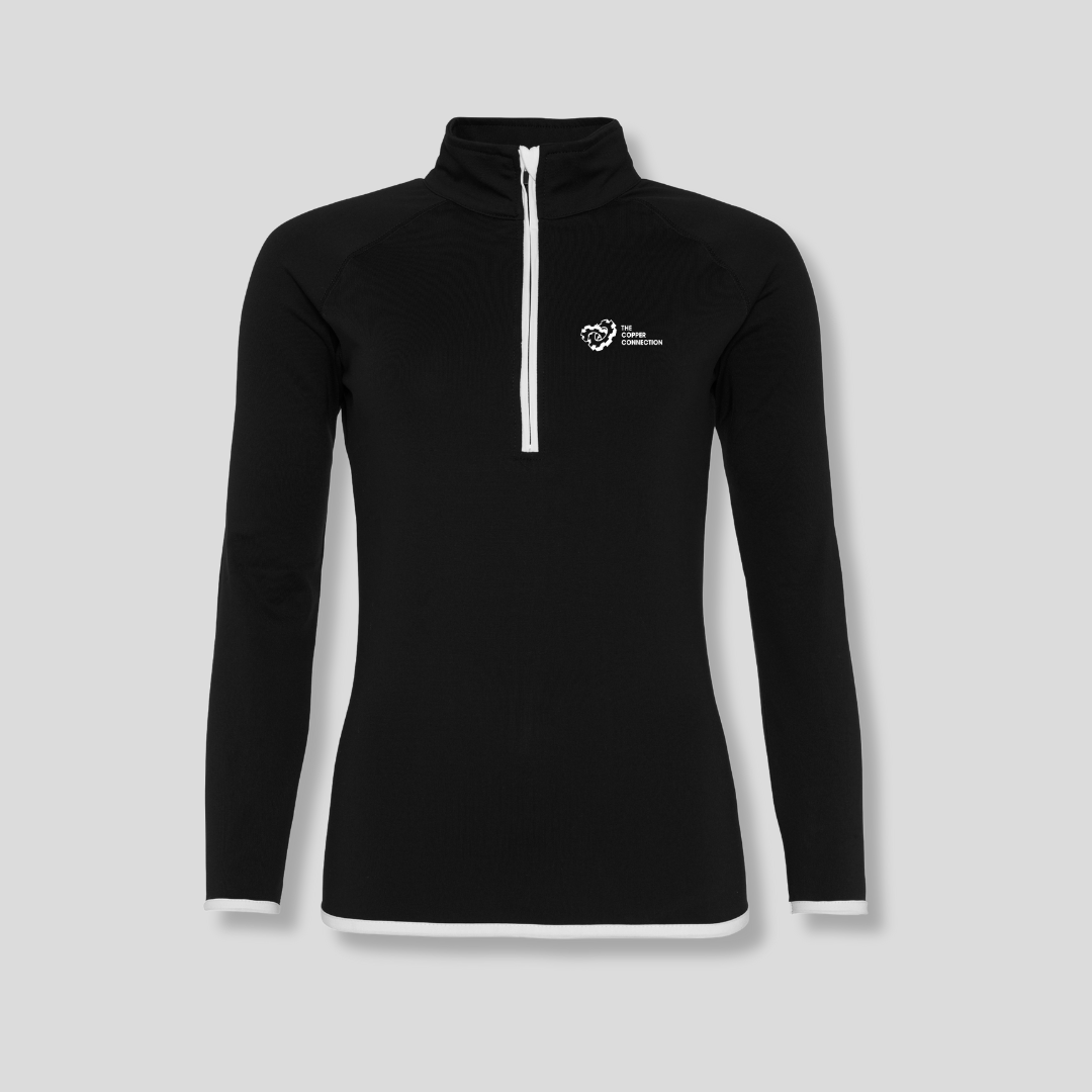 Womens 1/4 Zip Sweatshirt Black