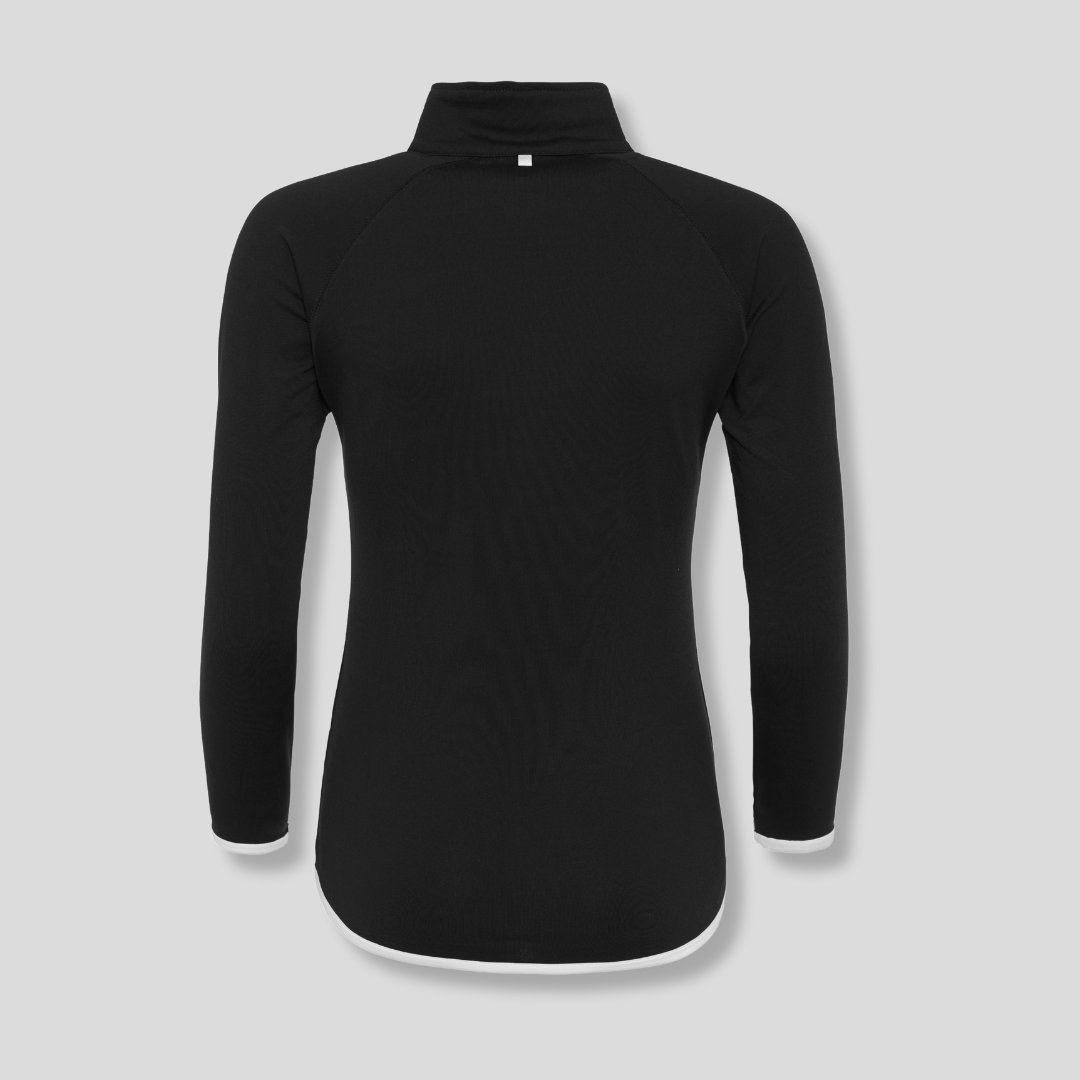 Womens 1/4 Zip Sweatshirt Black